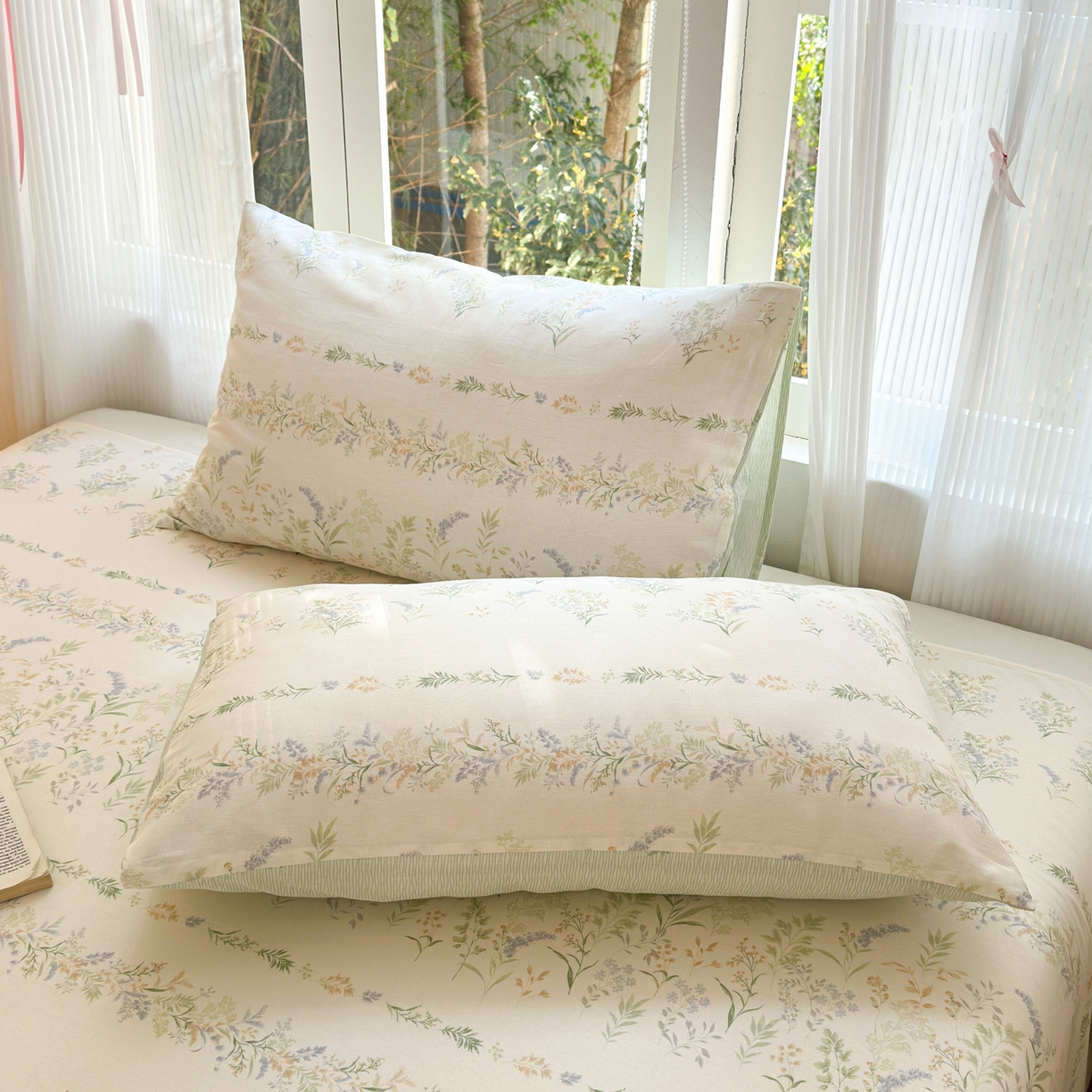 91家纺网 家纺一手货源 找家纺 清雅福 2025新款全棉柔软印花系列四件套 丛草集