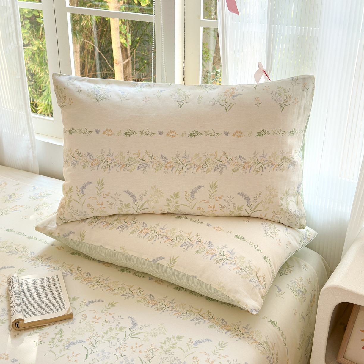 91家纺网 家纺一手货源 找家纺 清雅福 2025新款全棉柔软印花系列四件套 丛草集