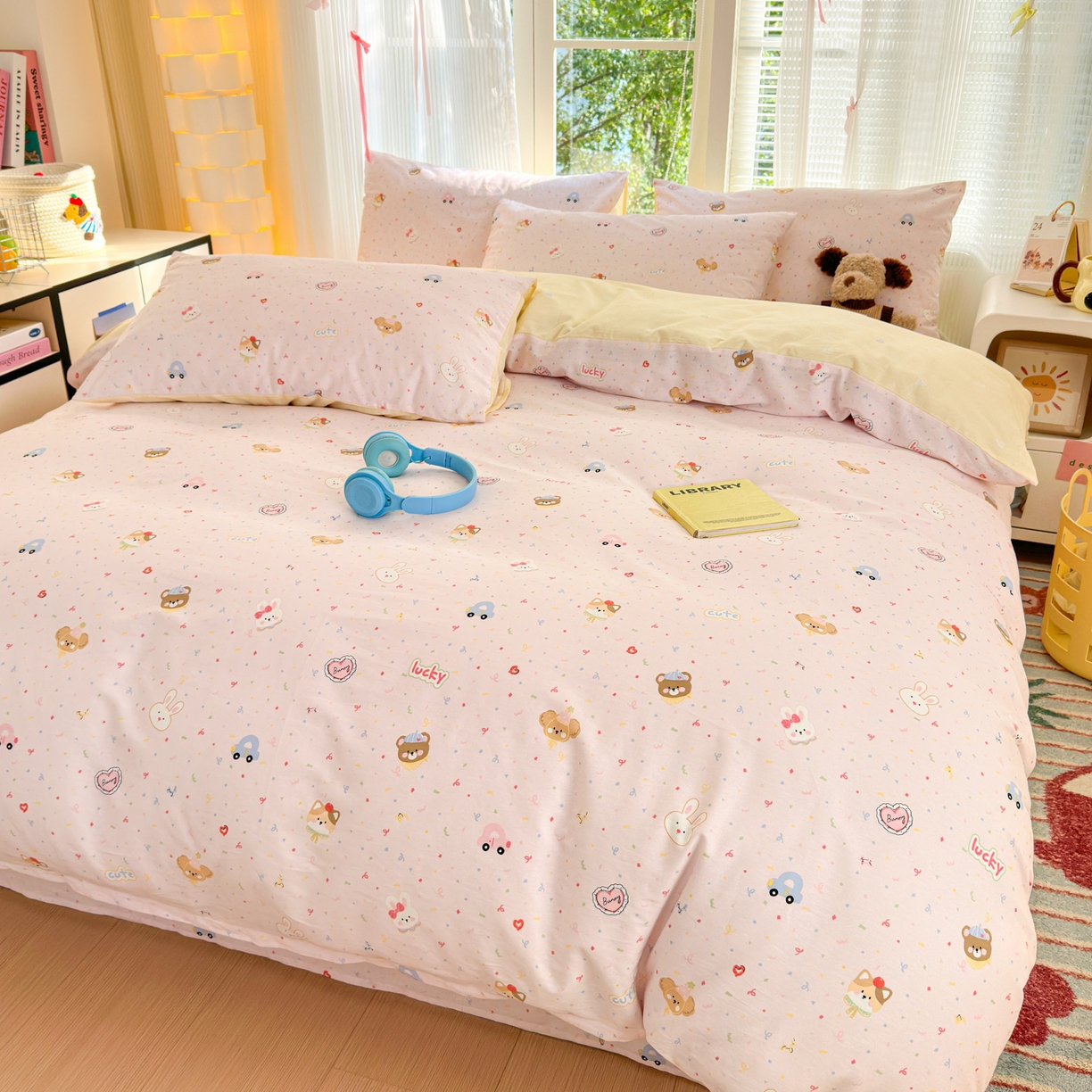 91家纺网 家纺一手货源 找家纺 清雅福 2025新款全棉柔软印花系列四件套 秋日手册