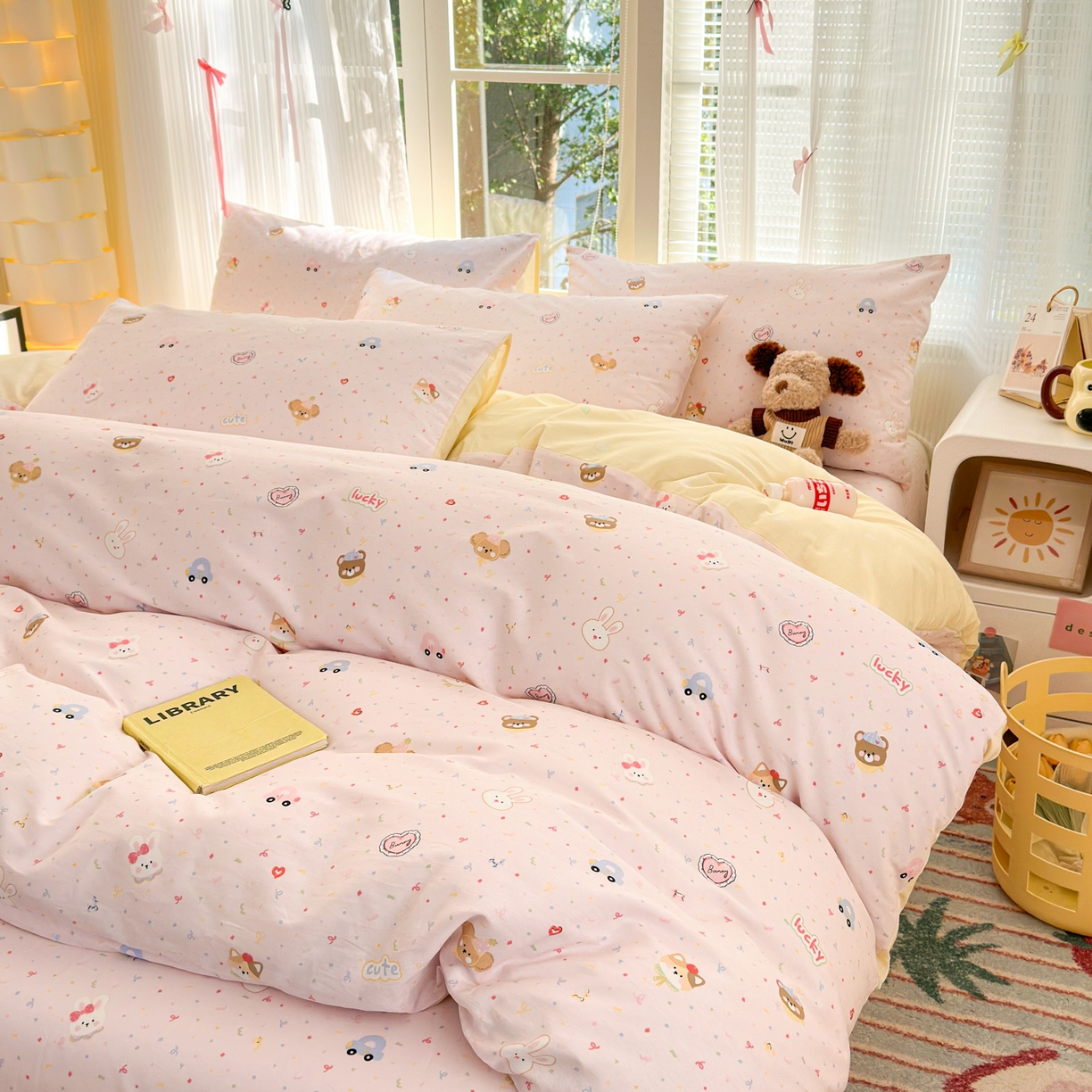 91家纺网 家纺一手货源 找家纺 清雅福 2025新款全棉柔软印花系列四件套 秋日手册