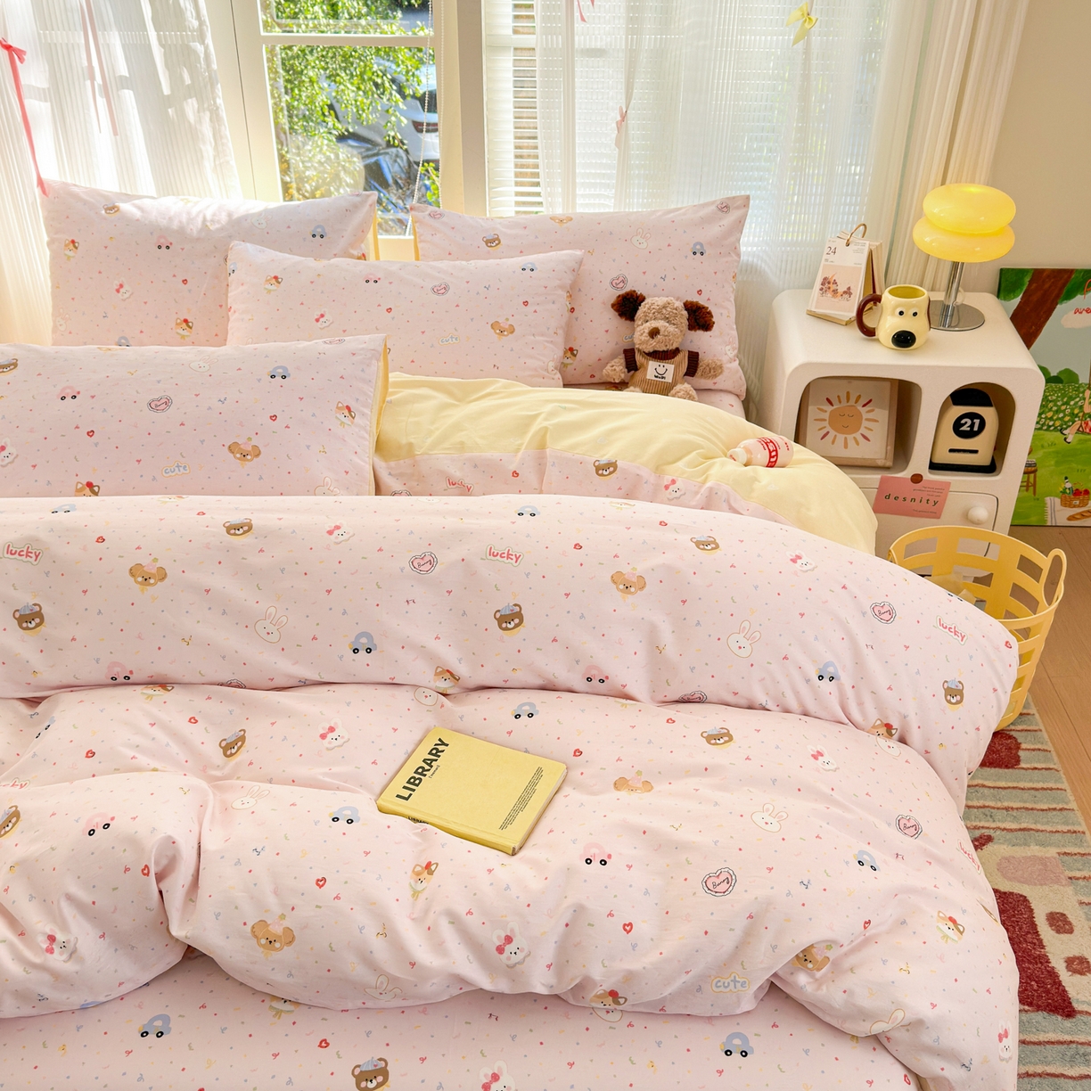 91家纺网 家纺一手货源 找家纺 清雅福 2025新款全棉柔软印花系列四件套 秋日手册