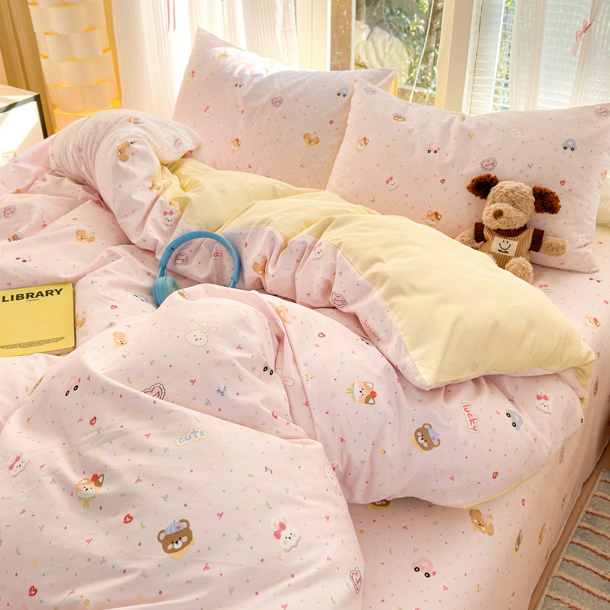 91家纺网 家纺一手货源 找家纺 清雅福 2025新款全棉柔软印花系列四件套 秋日手册