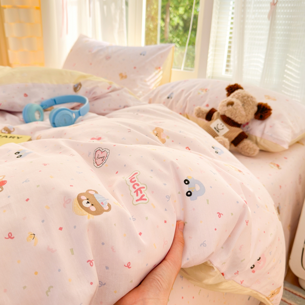 91家纺网 家纺一手货源 找家纺 清雅福 2025新款全棉柔软印花系列四件套 秋日手册