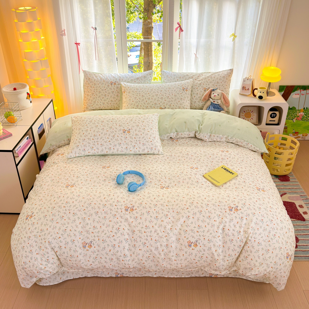 91家纺网 家纺一手货源 找家纺 清雅福 2025新款全棉柔软印花系列四件套 糖果影院