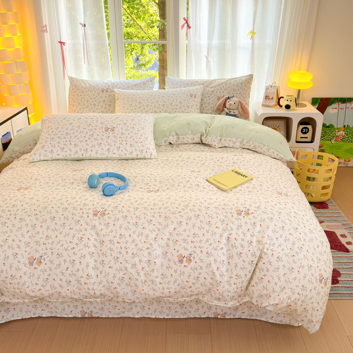 91家纺网 家纺一手货源 找家纺 清雅福 2025新款全棉柔软印花系列四件套 糖果影院