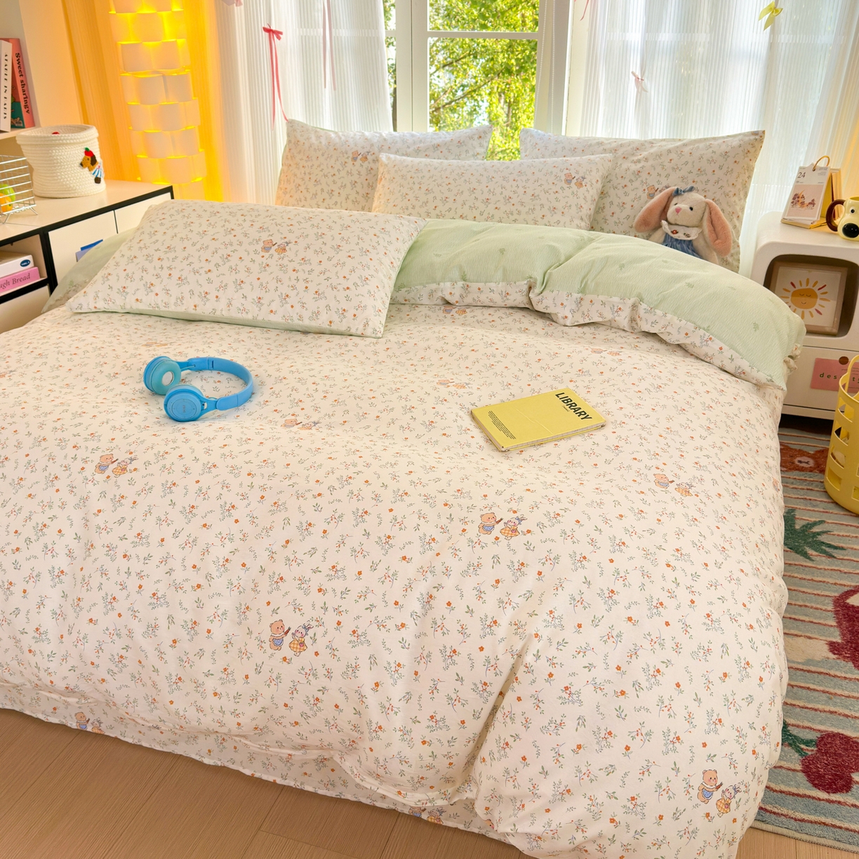 91家纺网 家纺一手货源 找家纺 清雅福 2025新款全棉柔软印花系列四件套 糖果影院