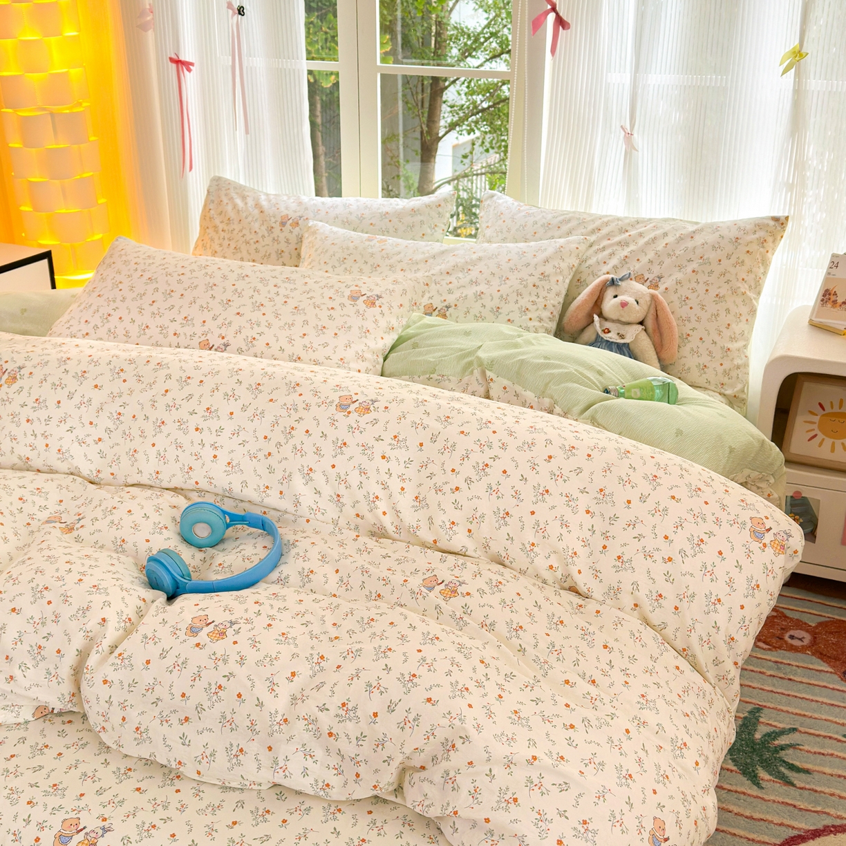 91家纺网 家纺一手货源 找家纺 清雅福 2025新款全棉柔软印花系列四件套 糖果影院