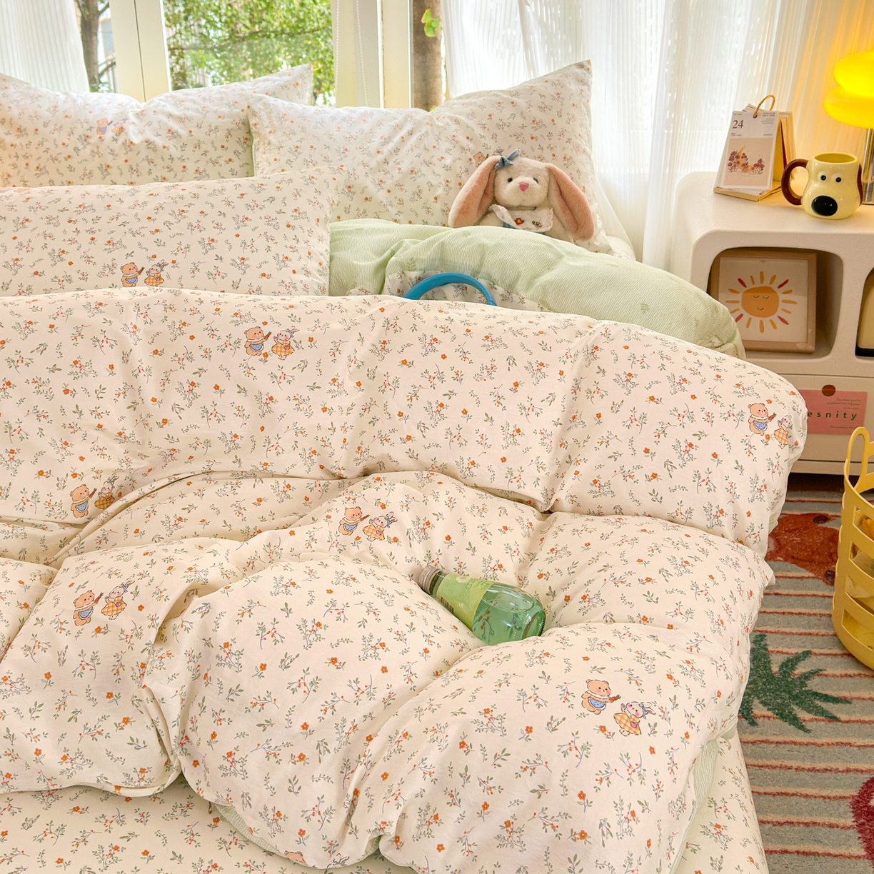 91家纺网 家纺一手货源 找家纺 清雅福 2025新款全棉柔软印花系列四件套 糖果影院