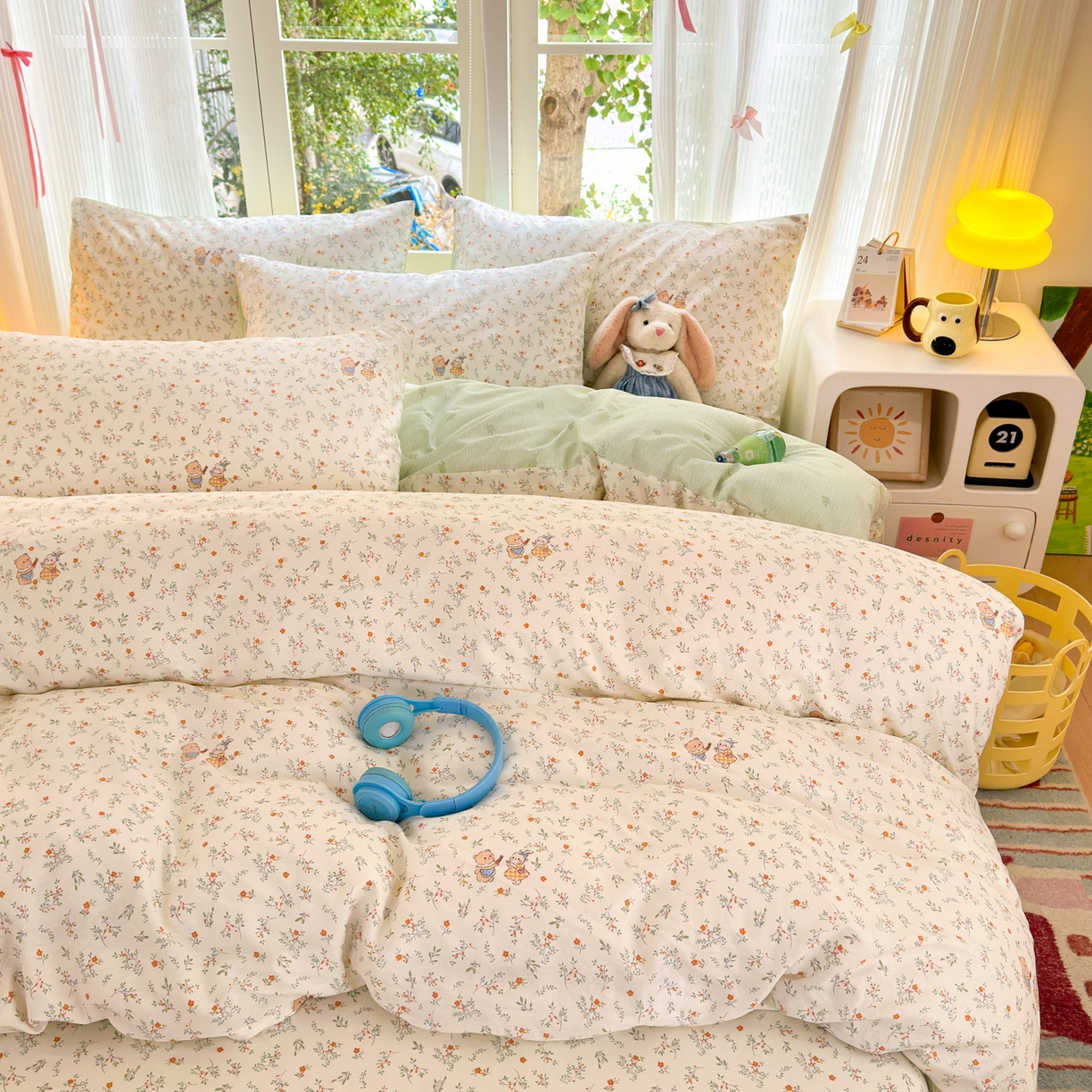 91家纺网 家纺一手货源 找家纺 清雅福 2025新款全棉柔软印花系列四件套 糖果影院