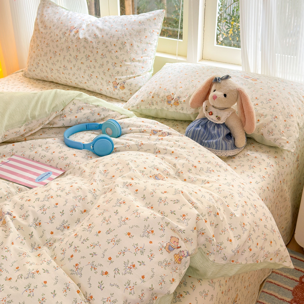 91家纺网 家纺一手货源 找家纺 清雅福 2025新款全棉柔软印花系列四件套 糖果影院