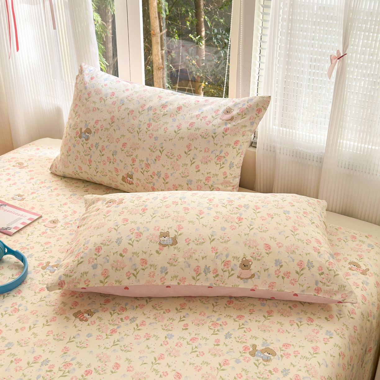 91家纺网 家纺一手货源 找家纺 清雅福 2025新款全棉柔软印花系列四件套 甜莓手记-米