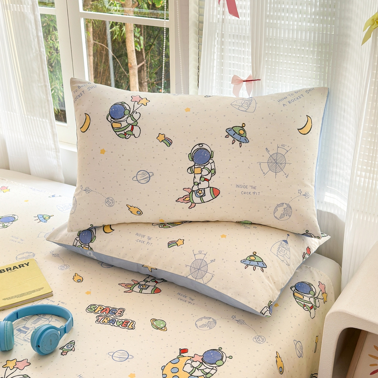 91家纺网 家纺一手货源 找家纺 清雅福 2025新款全棉柔软印花系列四件套 星际仔仔