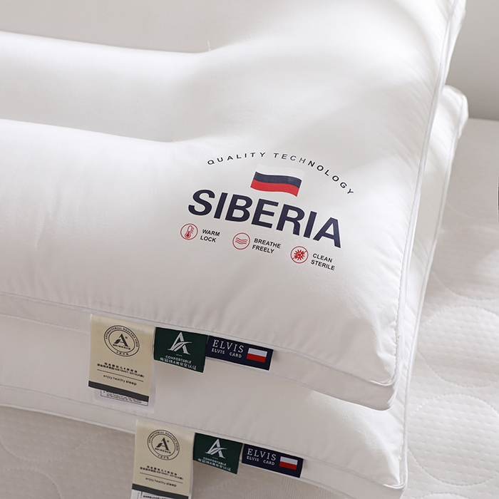 91家纺网 家纺一手货源 找家纺 仁宇枕业 2025新款新品枕芯西伯利亚原棉A类舒适羽丝绒枕头枕芯 国旗原棉A类定型枕