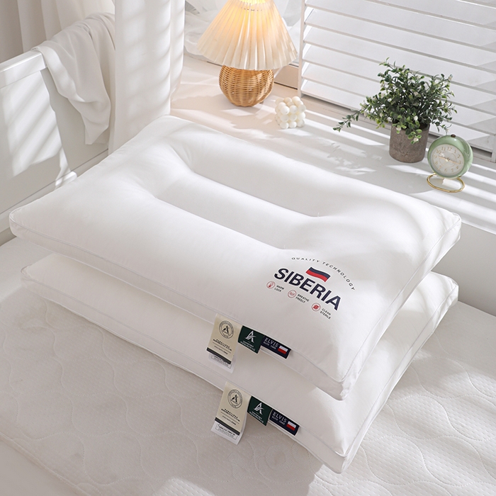 91家纺网 家纺一手货源 找家纺 仁宇枕业 2025新款新品枕芯西伯利亚原棉A类舒适羽丝绒枕头枕芯 国旗原棉A类定型枕