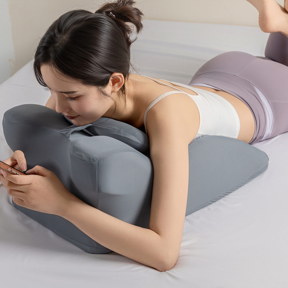 91家纺网 家纺一手货源 找家纺 麦哆乐 2025新款趴趴枕 滑灰色