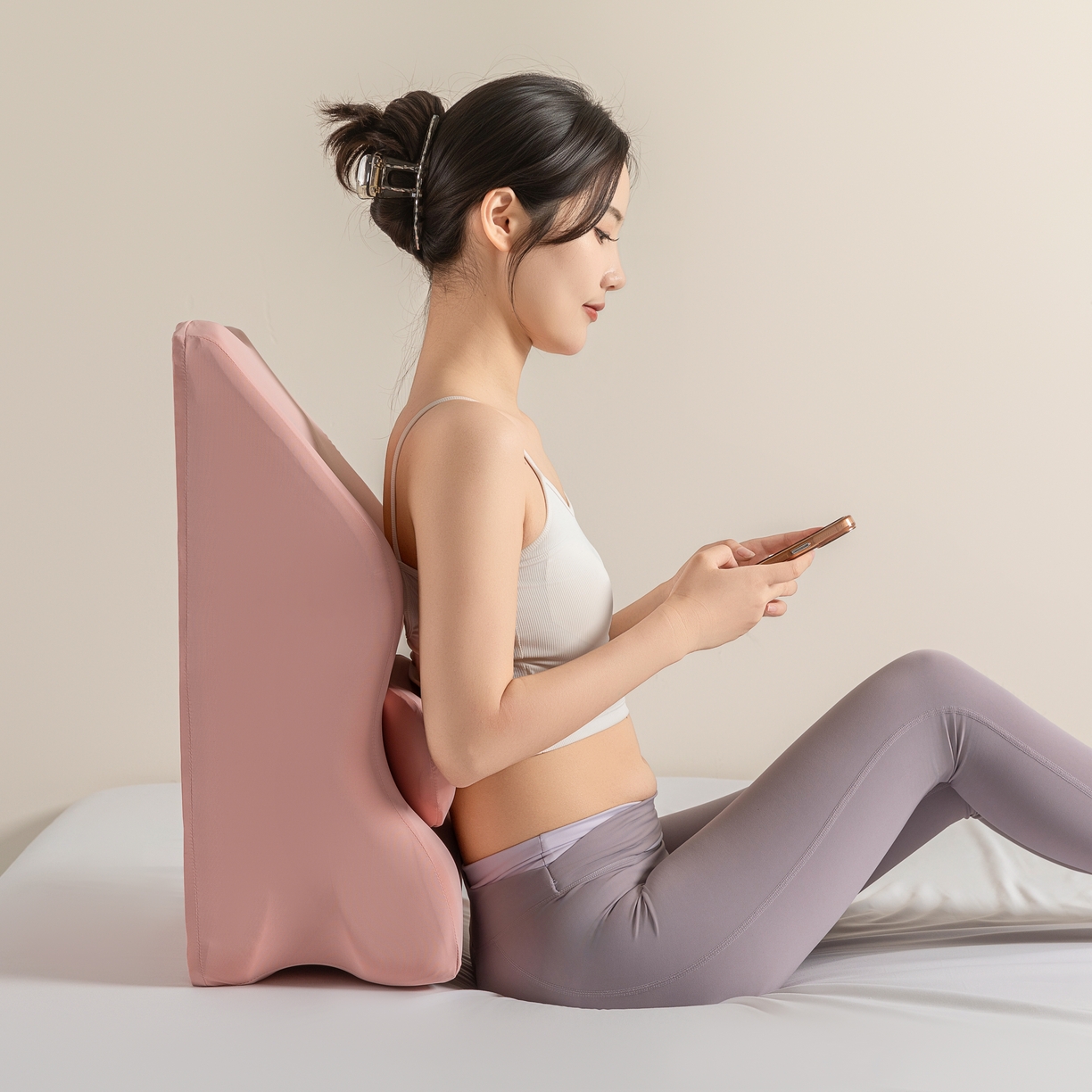 91家纺网 家纺一手货源 找家纺 麦哆乐 2025新款趴趴枕 玉粉色