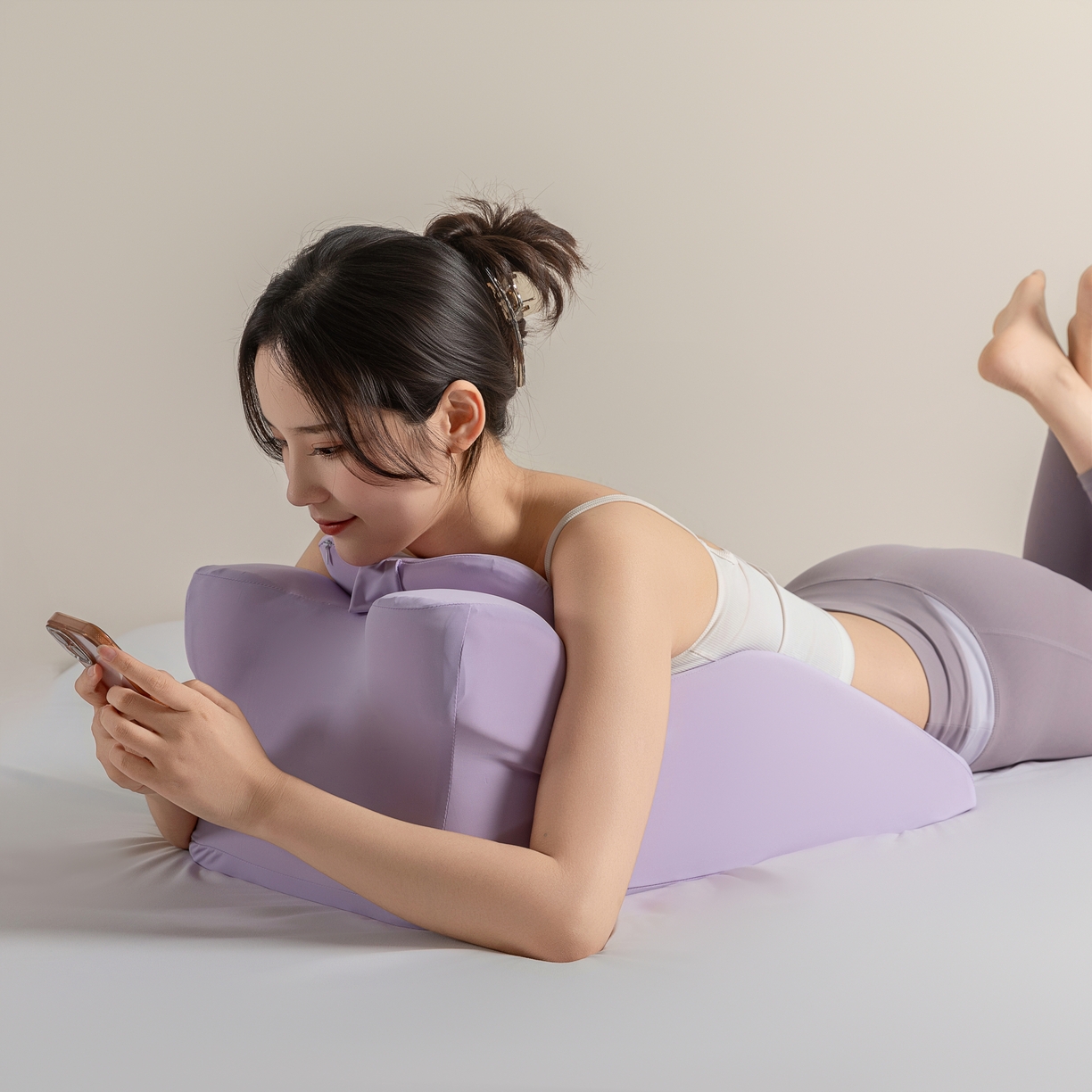 91家纺网 家纺一手货源 找家纺 麦哆乐 2025新款趴趴枕 紫色