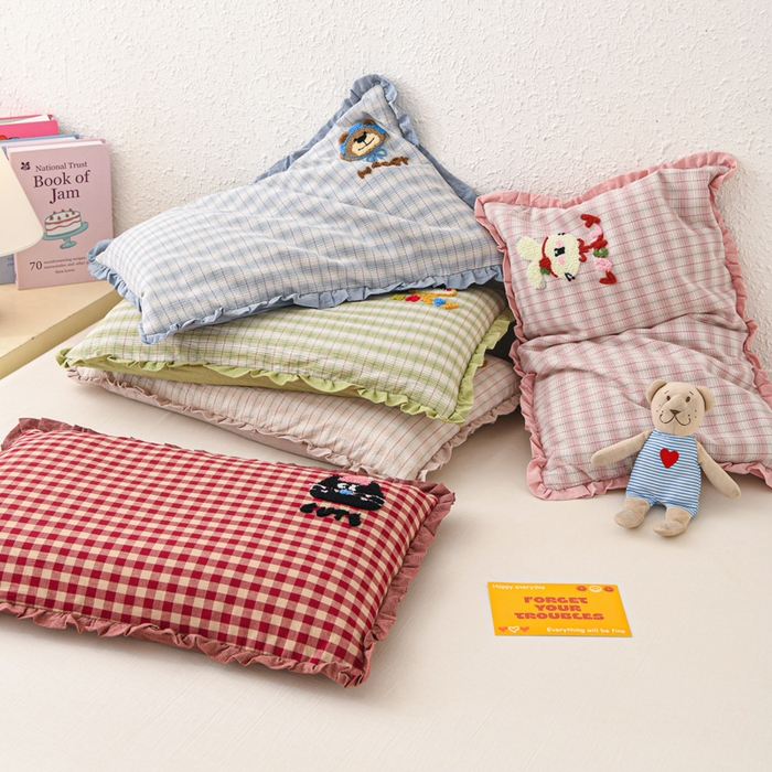 91家纺网 家纺一手货源 找家纺 （总）仁宇枕业 2025新款新品花边毛巾绣全荞麦枕头枕芯