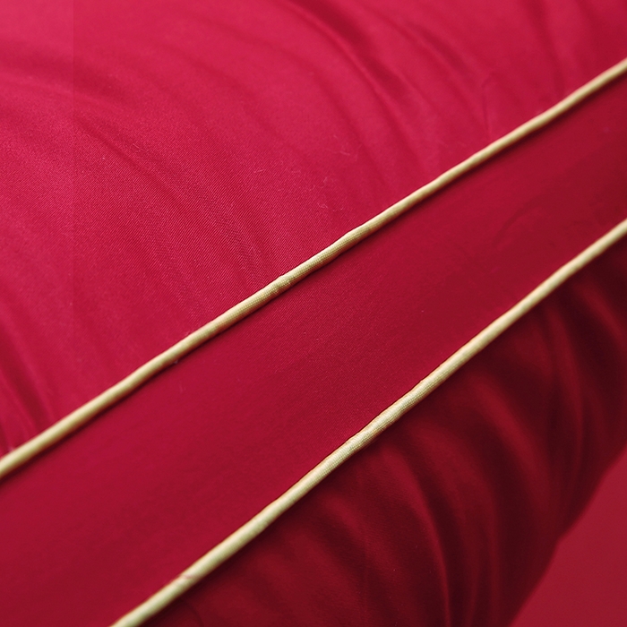 91家纺网 家纺一手货源 找家纺 贤内助家纺 2025新款全棉大红婚庆枕芯枕头护肩枕舒适枕羽丝枕 永结同心 48*74cm/只