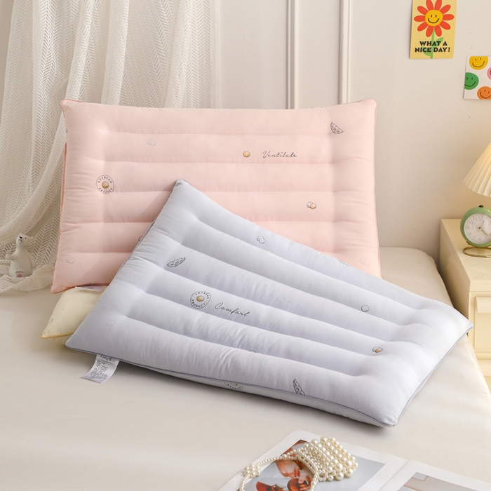 91家纺网 家纺一手货源 找家纺 （总）仁宇枕业 2025新款新品彩色豆豆低枕头枕芯