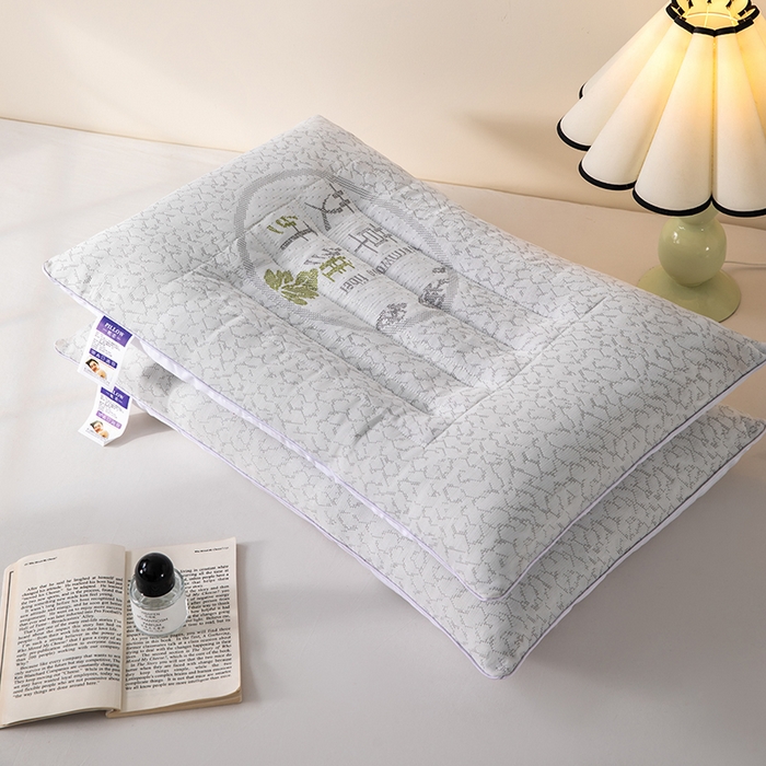 91家纺网 家纺一手货源 找家纺 （总）仁宇枕业 2025新款新品高中底针织枕不变形艾草纤维定型中低枕芯枕头