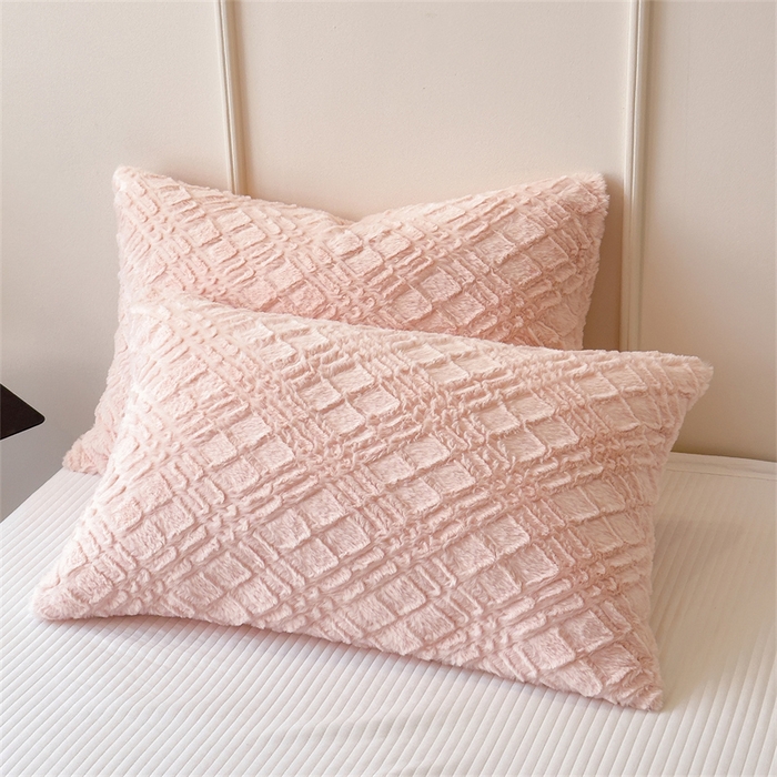 91家纺网 家纺一手货源 找家纺 慕木家纺 2025新款A类高克重加厚兔毛绒双层毛毯斜纹条纹系列(跨境首选提供买家秀) 兔兔绒-斜纹-仙女粉