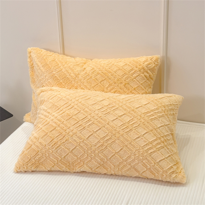 91家纺网 家纺一手货源 找家纺 慕木家纺 2025新款A类高克重加厚兔毛绒双层毛毯斜纹条纹系列(跨境首选提供买家秀) 兔兔绒-斜纹-奶油黄