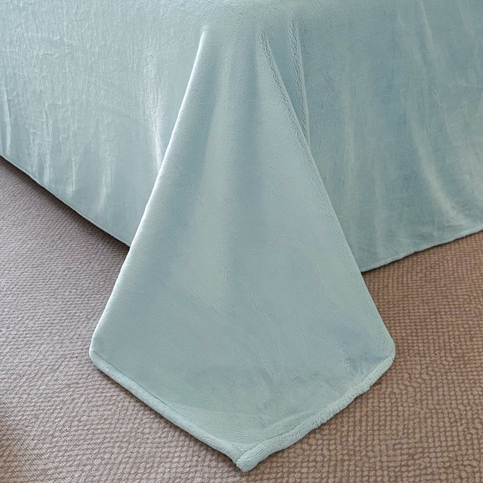 91家纺网 家纺一手货源 找家纺 帝王家纺 2025新款冬季刺绣加厚保暖烫金牛奶绒四件套珊瑚绒轻奢高级感 青蓝