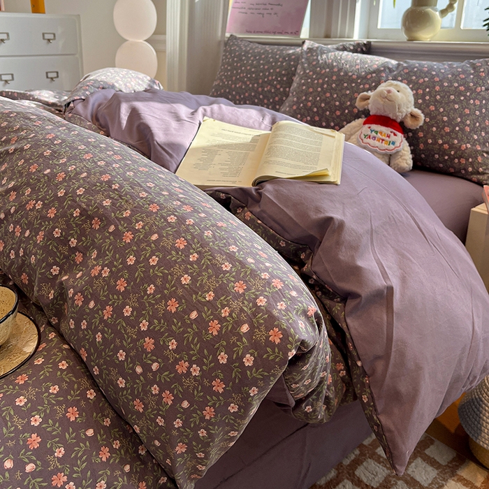 91家纺网 家纺一手货源 找家纺 （总）仟网汇 2025新款古法水洗仿棉云感纱四件套