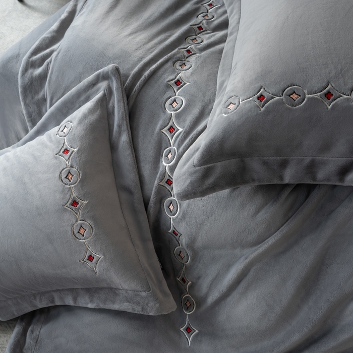 91家纺网 家纺一手货源 找家纺 （总）女子家纺 2025新款超细旦奶丝绒四件套-Lucky 幸运系列