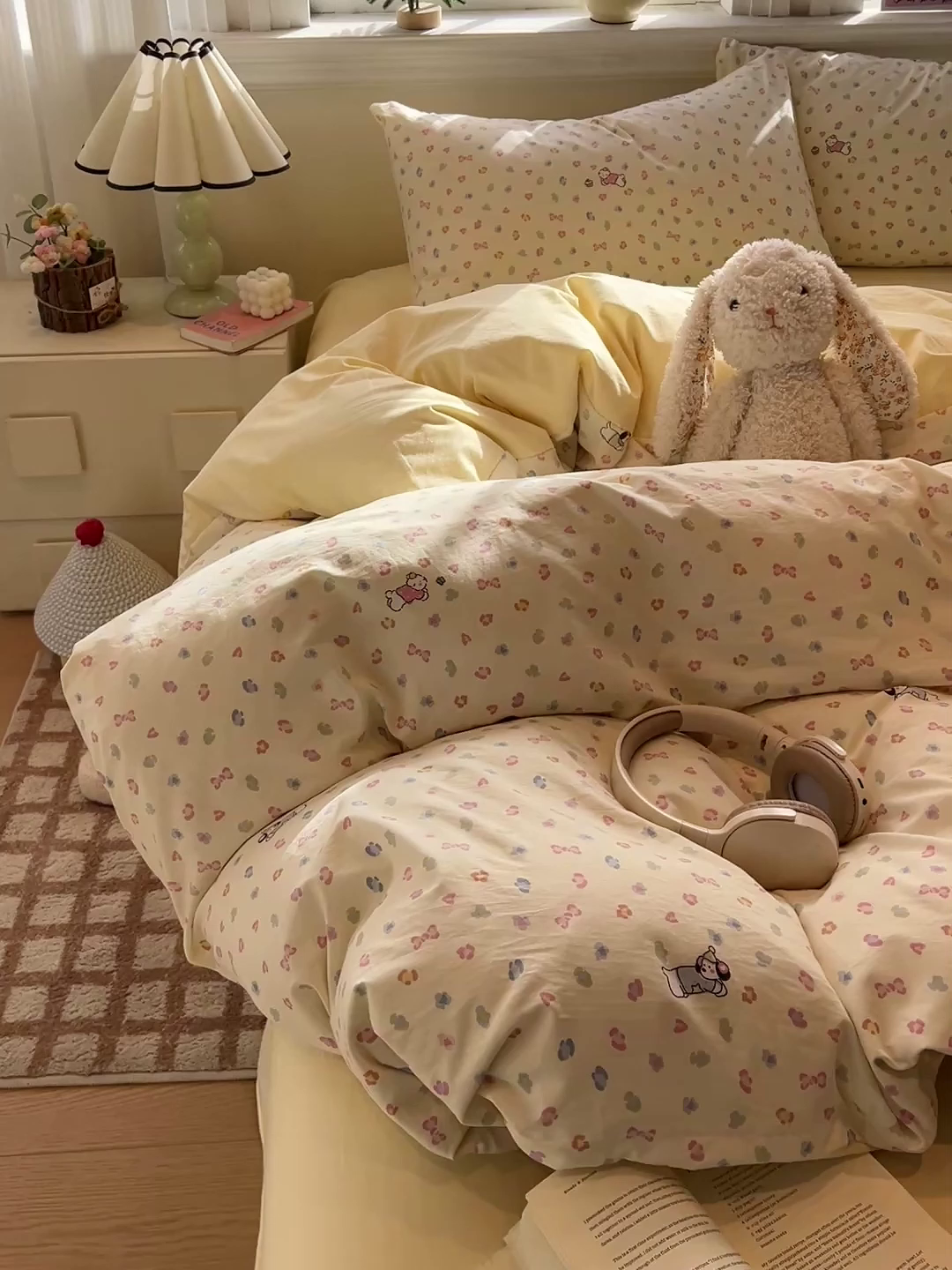 91家纺网 家纺一手货源 找家纺 仟网汇 2025新款古法水洗仿棉云感纱四件套 嗨皮狗