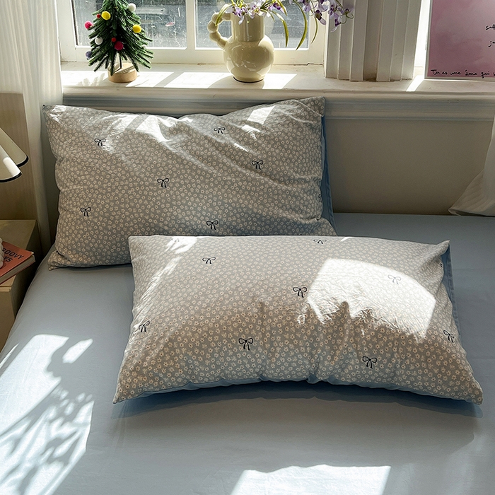 91家纺网 家纺一手货源 找家纺 仟网汇 2025新款古法水洗仿棉云感纱四件套 赫莲娜