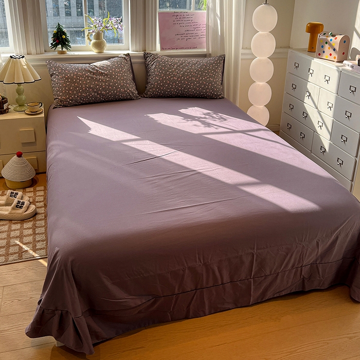 91家纺网 家纺一手货源 找家纺 仟网汇 2025新款古法水洗仿棉云感纱四件套 花絮