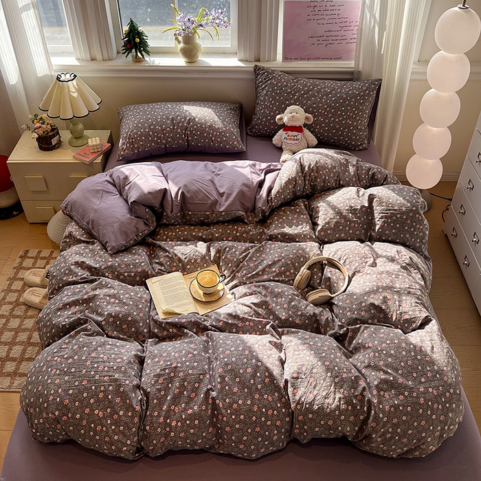 91家纺网 家纺一手货源 找家纺 仟网汇 2025新款古法水洗仿棉云感纱四件套 花絮