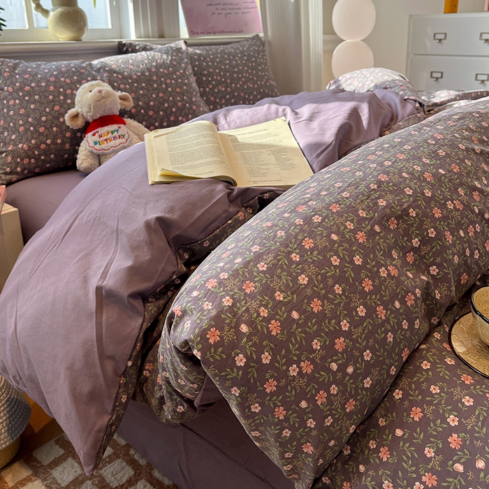 91家纺网 家纺一手货源 找家纺 仟网汇 2025新款古法水洗仿棉云感纱四件套 花絮