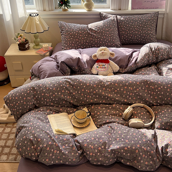 91家纺网 家纺一手货源 找家纺 仟网汇 2025新款古法水洗仿棉云感纱四件套 花絮