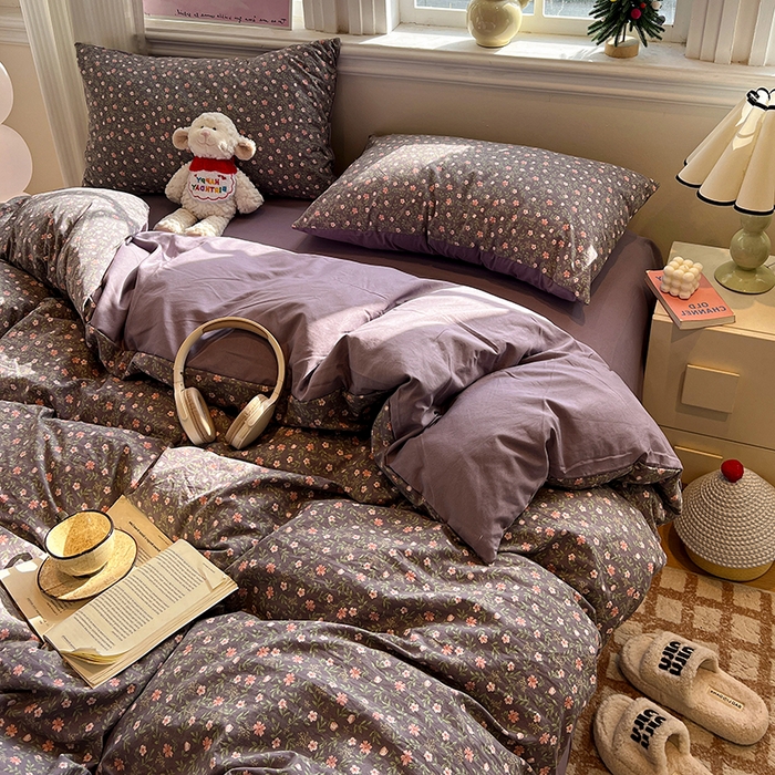 91家纺网 家纺一手货源 找家纺 仟网汇 2025新款古法水洗仿棉云感纱四件套 花絮