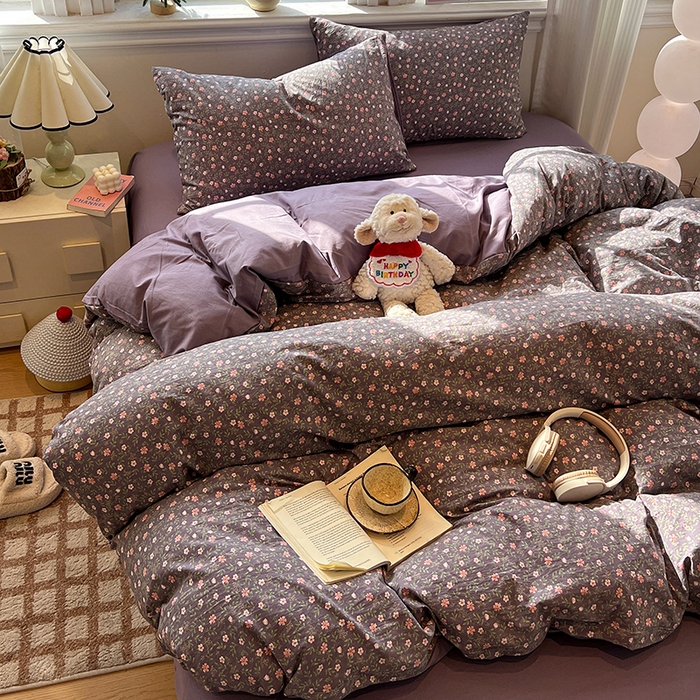 91家纺网 家纺一手货源 找家纺 仟网汇 2025新款古法水洗仿棉云感纱四件套 花絮