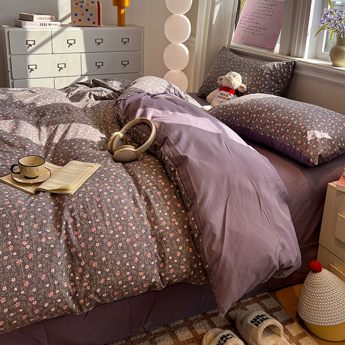 91家纺网 家纺一手货源 找家纺 仟网汇 2025新款古法水洗仿棉云感纱四件套 花絮