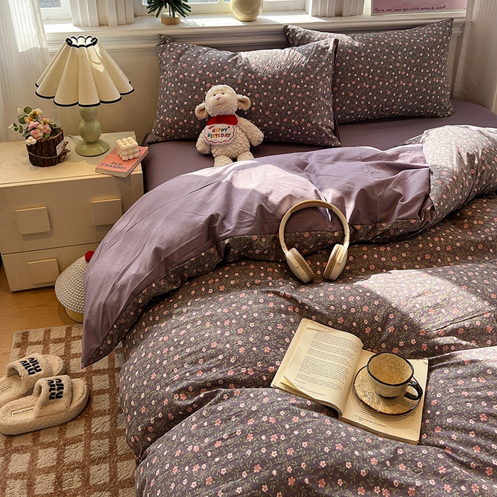 91家纺网 家纺一手货源 找家纺 仟网汇 2025新款古法水洗仿棉云感纱四件套 花絮