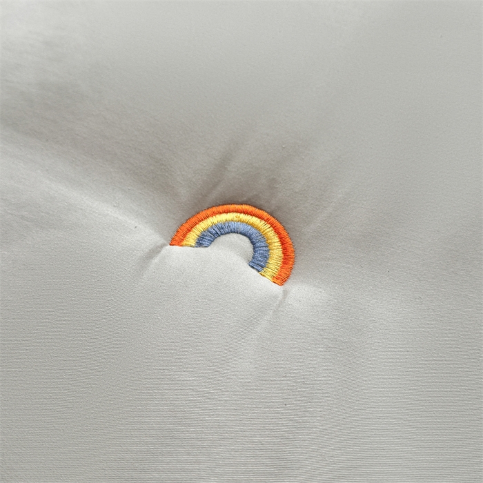 91家纺网 家纺一手货源 找家纺 糯米猪家纺 2025新款A类卡皮巴拉全棉夹棉床笠 彩虹-灰