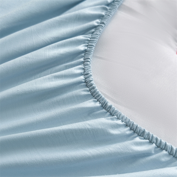 91家纺网 家纺一手货源 找家纺 糯米猪家纺 2025新款A类卡皮巴拉全棉夹棉床笠 彩虹-蓝