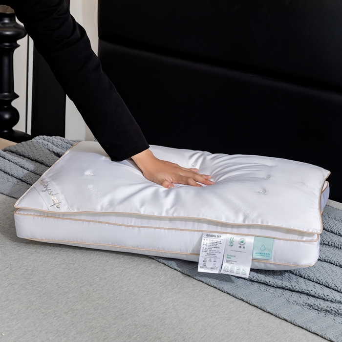 91家纺网 家纺一手货源 找家纺 （总）星芯合家纺 2025新款玻尿酸蚕丝二合一枕枕头枕芯