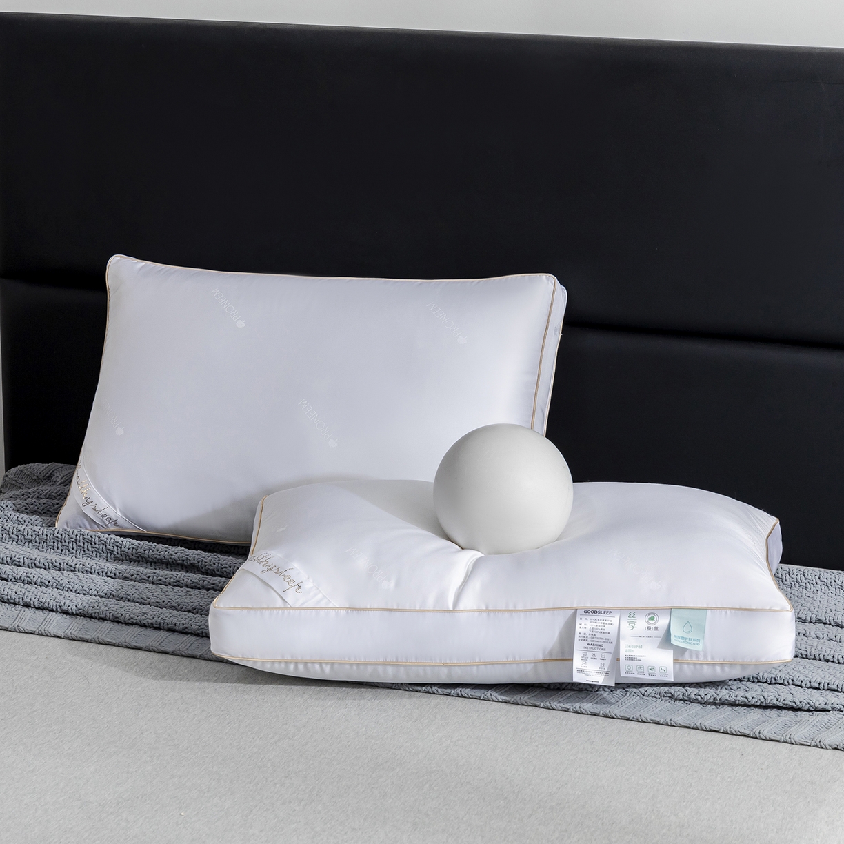 91家纺网 家纺一手货源 找家纺 （总）星芯合家纺 2025新款玻尿酸蚕丝立体养 颜枕枕头枕芯