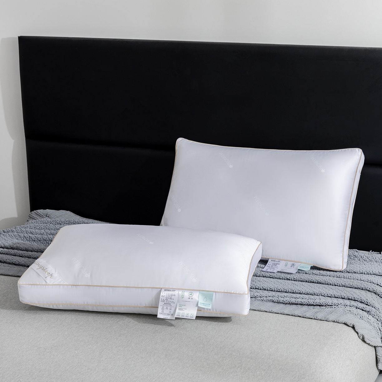 91家纺网 家纺一手货源 找家纺 （总）星芯合家纺 2025新款玻尿酸蚕丝立体养 颜枕枕头枕芯