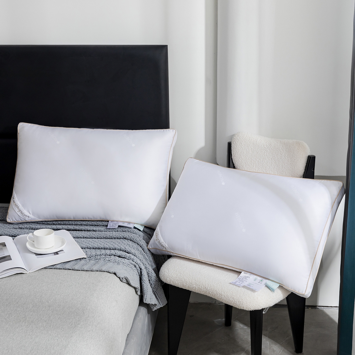 91家纺网 家纺一手货源 找家纺 （总）星芯合家纺 2025新款玻尿酸蚕丝立体养 颜枕枕头枕芯