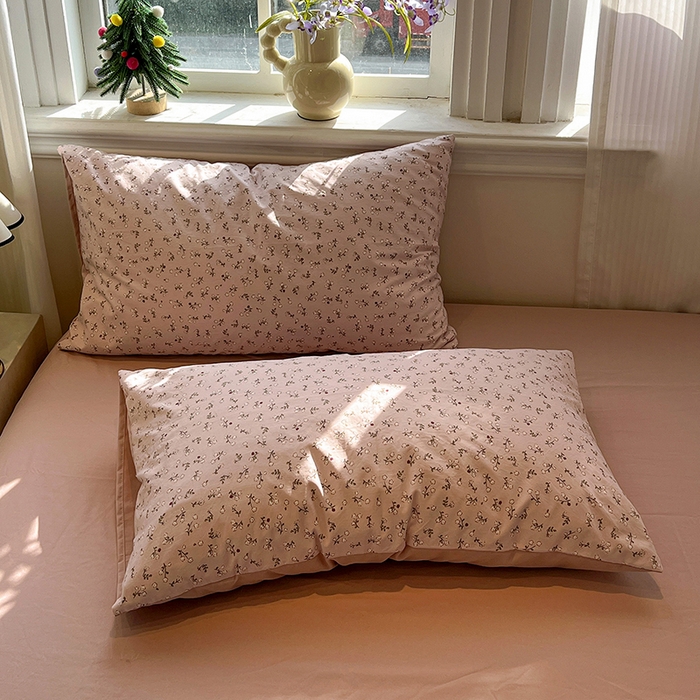 91家纺网 家纺一手货源 找家纺 仟网汇 2025新款古法水洗仿棉云感纱四件套 浅梦