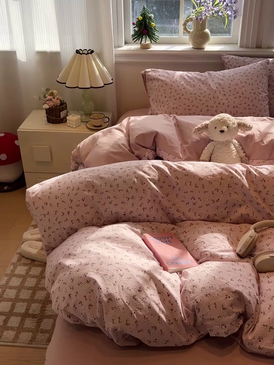 91家纺网 家纺一手货源 找家纺 仟网汇 2025新款古法水洗仿棉云感纱四件套 浅梦