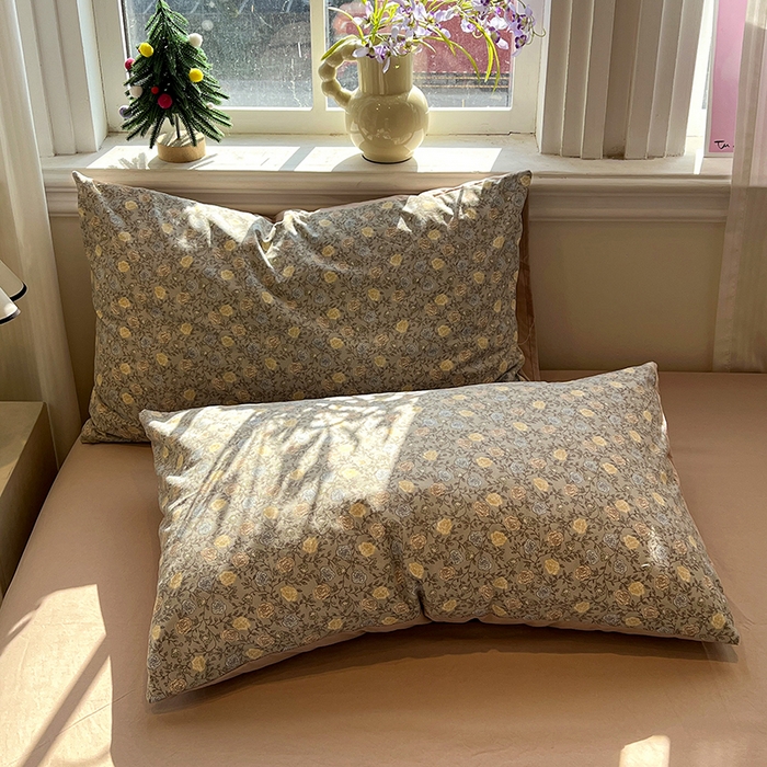 91家纺网 家纺一手货源 找家纺 仟网汇 2025新款古法水洗仿棉云感纱四件套 森屿