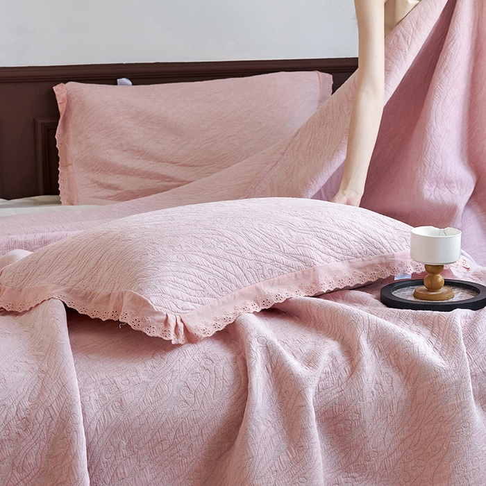 91家纺网 家纺一手货源 找家纺 （总）棠薇家纺 2025新款花边款枕巾提花枕巾